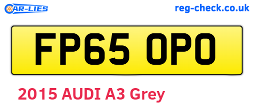 FP65OPO are the vehicle registration plates.