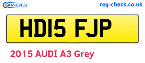HD15FJP are the vehicle registration plates.
