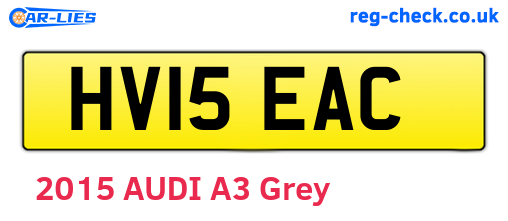 HV15EAC are the vehicle registration plates.
