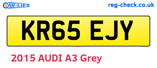 KR65EJY are the vehicle registration plates.