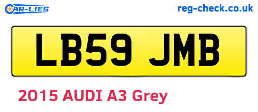 LB59JMB are the vehicle registration plates.