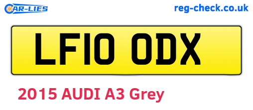 LF10ODX are the vehicle registration plates.