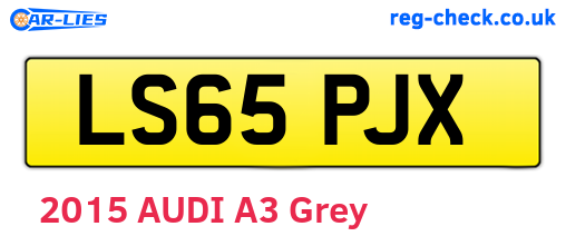 LS65PJX are the vehicle registration plates.