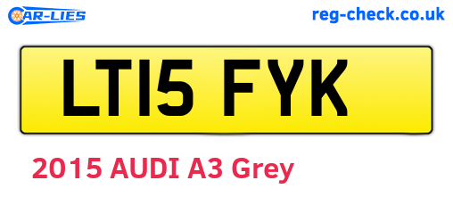 LT15FYK are the vehicle registration plates.