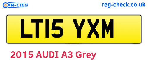 LT15YXM are the vehicle registration plates.