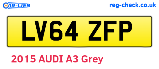 LV64ZFP are the vehicle registration plates.