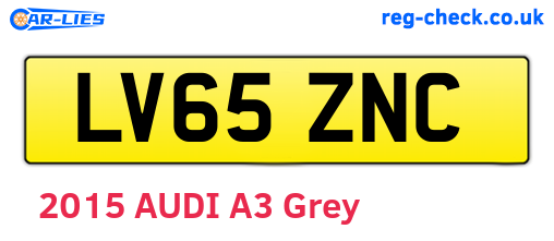 LV65ZNC are the vehicle registration plates.