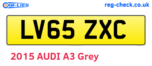 LV65ZXC are the vehicle registration plates.