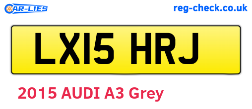 LX15HRJ are the vehicle registration plates.
