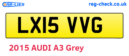 LX15VVG are the vehicle registration plates.