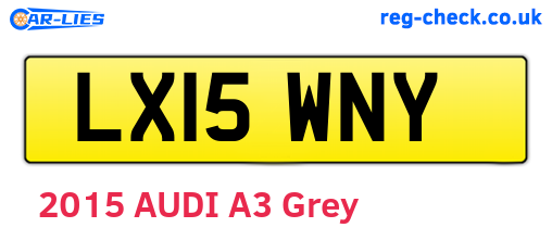 LX15WNY are the vehicle registration plates.