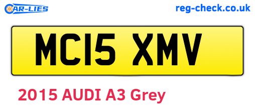 MC15XMV are the vehicle registration plates.