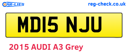 MD15NJU are the vehicle registration plates.