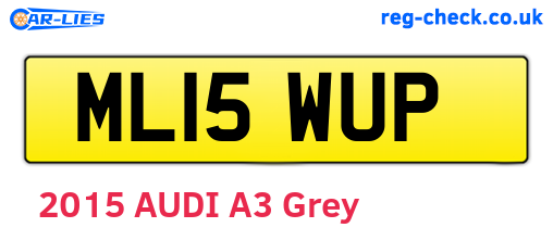 ML15WUP are the vehicle registration plates.