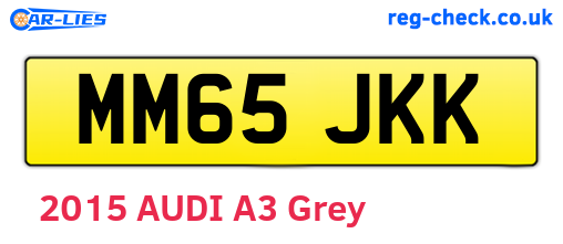MM65JKK are the vehicle registration plates.