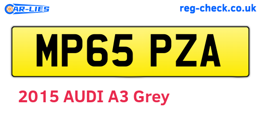 MP65PZA are the vehicle registration plates.