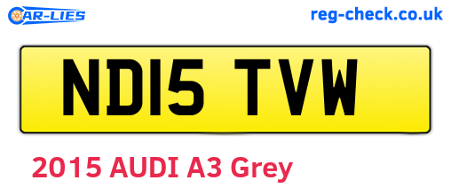 ND15TVW are the vehicle registration plates.