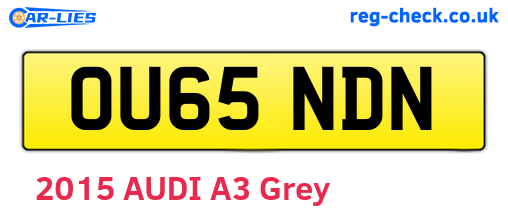 OU65NDN are the vehicle registration plates.