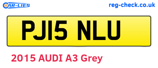PJ15NLU are the vehicle registration plates.