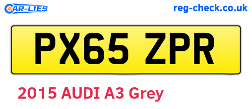 PX65ZPR are the vehicle registration plates.