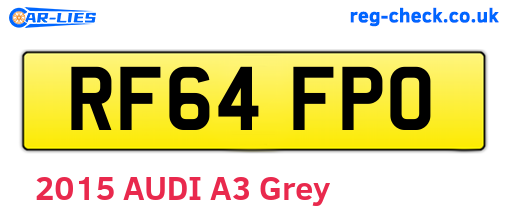RF64FPO are the vehicle registration plates.