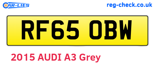 RF65OBW are the vehicle registration plates.