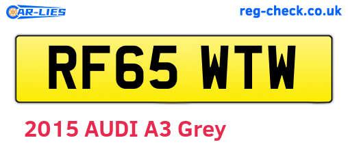 RF65WTW are the vehicle registration plates.
