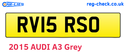 RV15RSO are the vehicle registration plates.