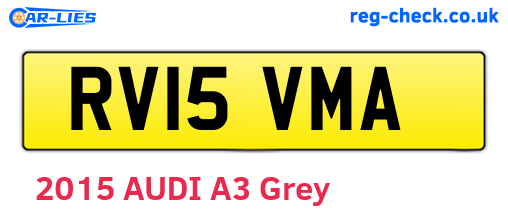 RV15VMA are the vehicle registration plates.