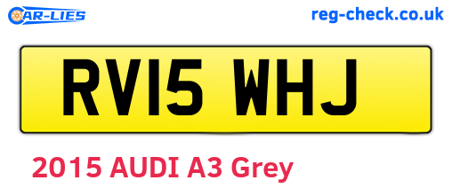 RV15WHJ are the vehicle registration plates.