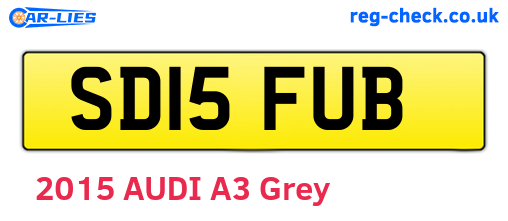 SD15FUB are the vehicle registration plates.