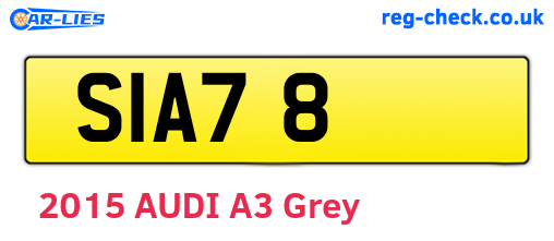 SIA78 are the vehicle registration plates.