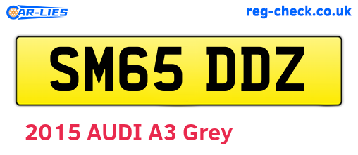 SM65DDZ are the vehicle registration plates.