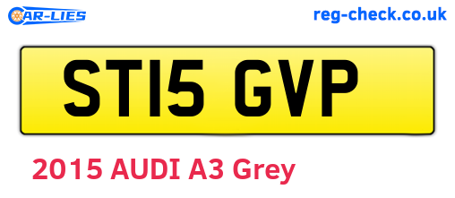 ST15GVP are the vehicle registration plates.