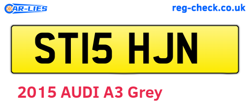 ST15HJN are the vehicle registration plates.