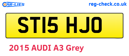 ST15HJO are the vehicle registration plates.