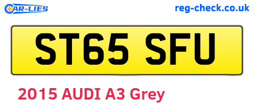 ST65SFU are the vehicle registration plates.