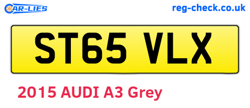 ST65VLX are the vehicle registration plates.