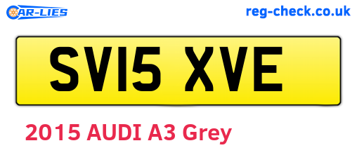 SV15XVE are the vehicle registration plates.