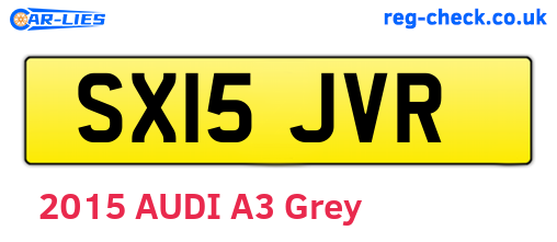 SX15JVR are the vehicle registration plates.
