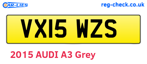 VX15WZS are the vehicle registration plates.