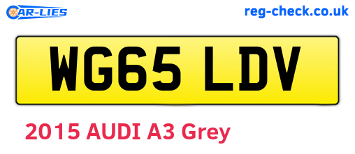 WG65LDV are the vehicle registration plates.