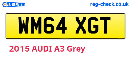 WM64XGT are the vehicle registration plates.