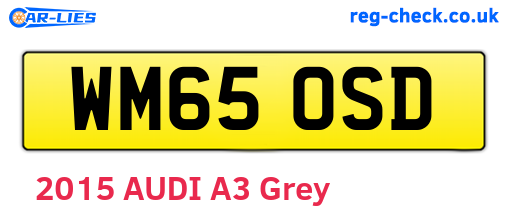 WM65OSD are the vehicle registration plates.
