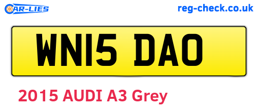 WN15DAO are the vehicle registration plates.