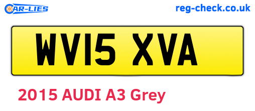 WV15XVA are the vehicle registration plates.