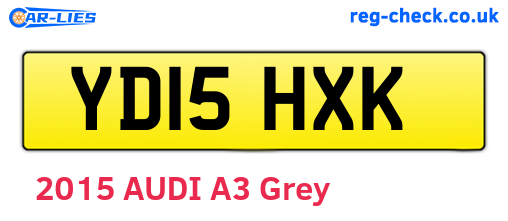 YD15HXK are the vehicle registration plates.