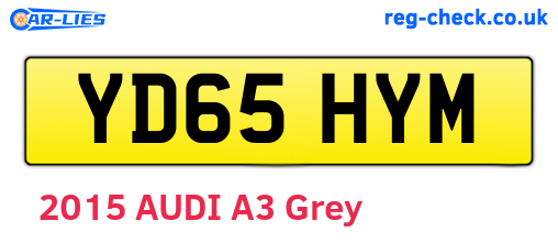 YD65HYM are the vehicle registration plates.