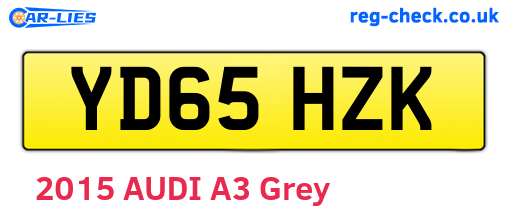 YD65HZK are the vehicle registration plates.