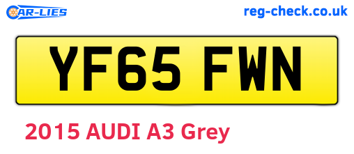 YF65FWN are the vehicle registration plates.